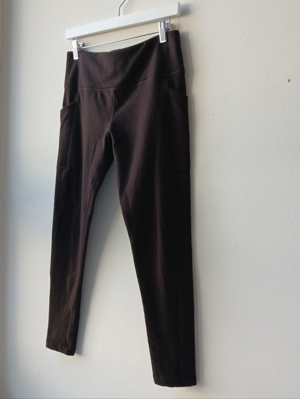 WoolX Piper Pocket Leggings Dark Brown Women's Medium Petite - Picture 2 of 5